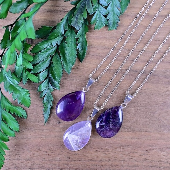 🆕New Healing Amethyst Gemstone  Necklace - Picture 1 of 2